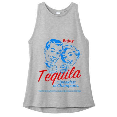 Enjoys Tequila The Breakfasts Of Championss Ladies PosiCharge Tri-Blend Wicking Tank