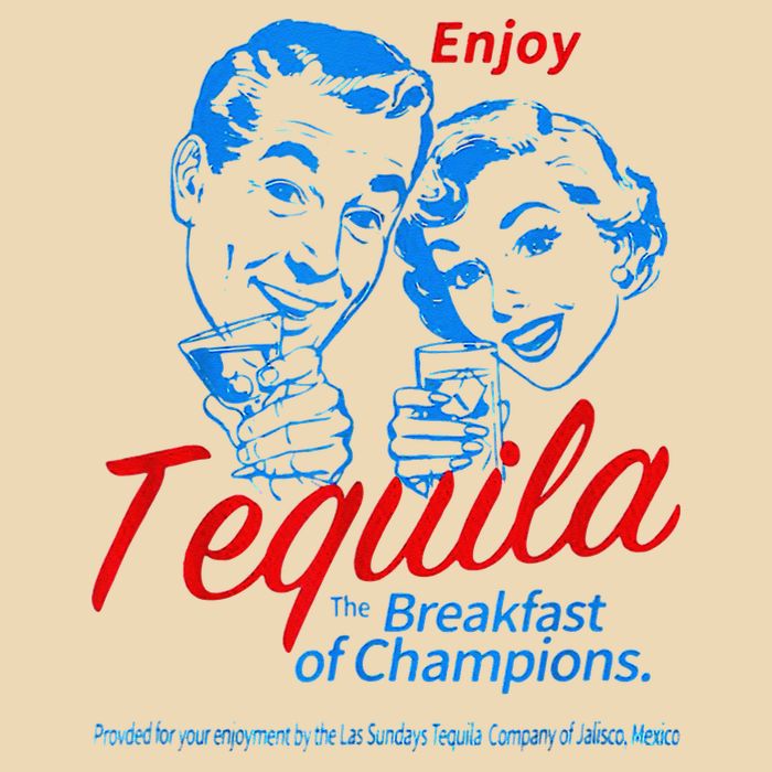 Enjoys Tequila The Breakfasts Of Championss Drawstring Bag