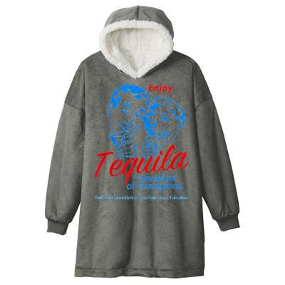 Enjoys Tequila The Breakfasts Of Championss Hooded Wearable Blanket