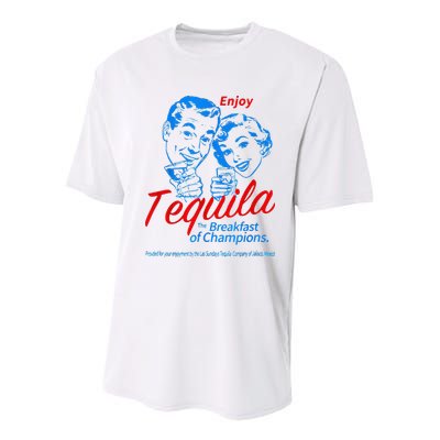 Enjoys Tequila The Breakfasts Of Championss Youth Performance Sprint T-Shirt