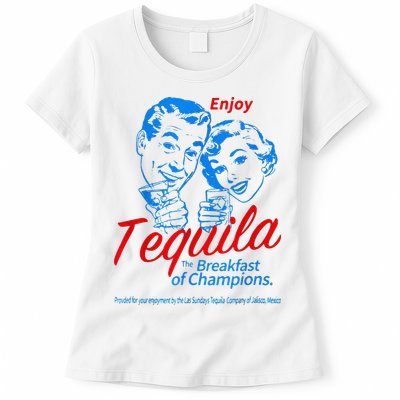 Enjoys Tequila The Breakfasts Of Championss Womens T-Shirt
