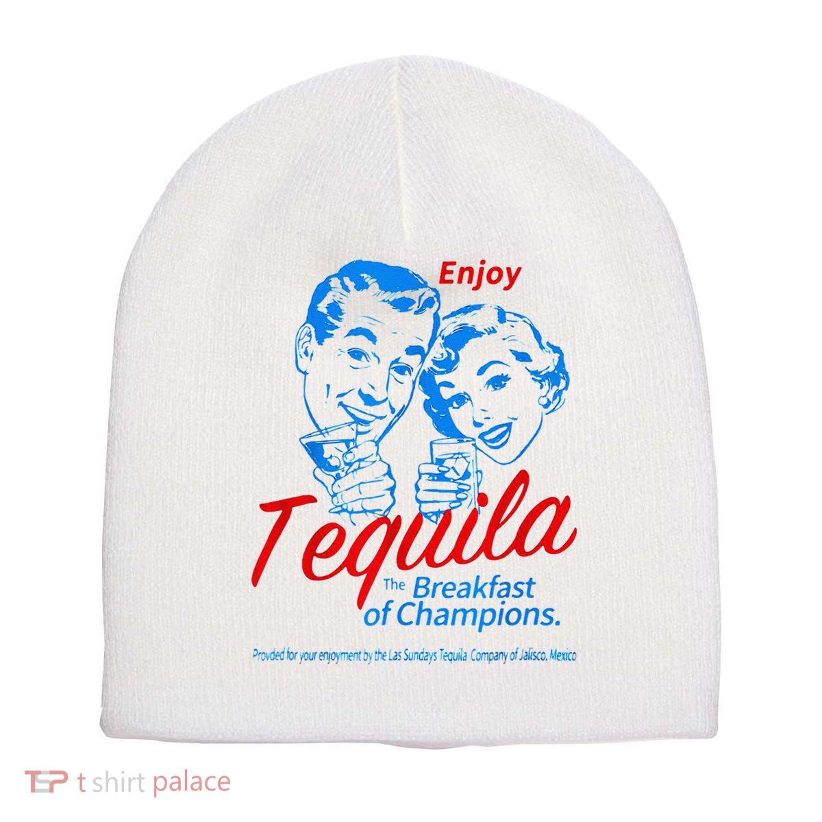 Enjoys Tequila The Breakfasts Of Championss Short Acrylic Beanie