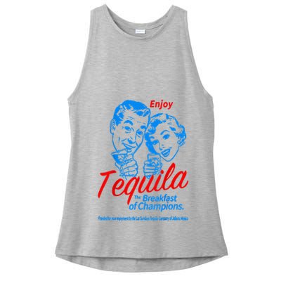 Enjoys Tequila The Breakfasts Of Championss Ladies PosiCharge Tri-Blend Wicking Tank