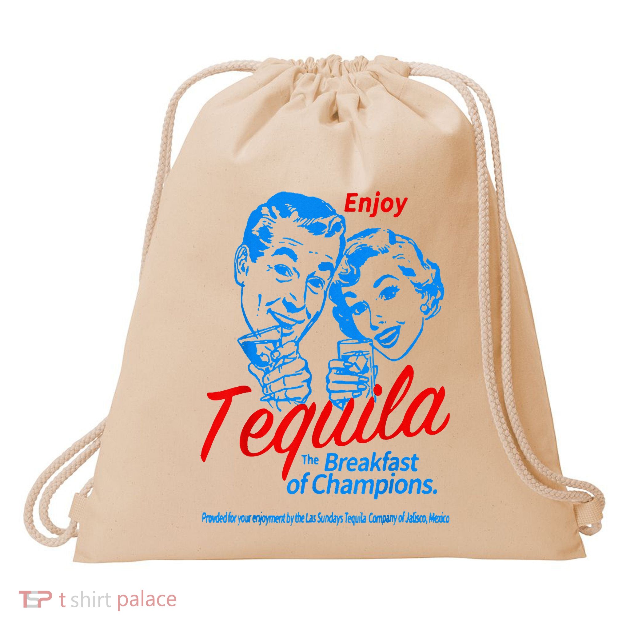 Enjoys Tequila The Breakfasts Of Championss Drawstring Bag