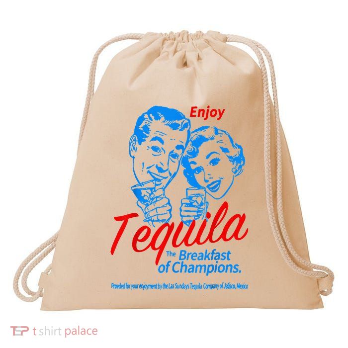 Enjoys Tequila The Breakfasts Of Championss Drawstring Bag