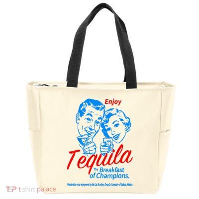 Enjoys Tequila The Breakfasts Of Championss Zip Tote Bag