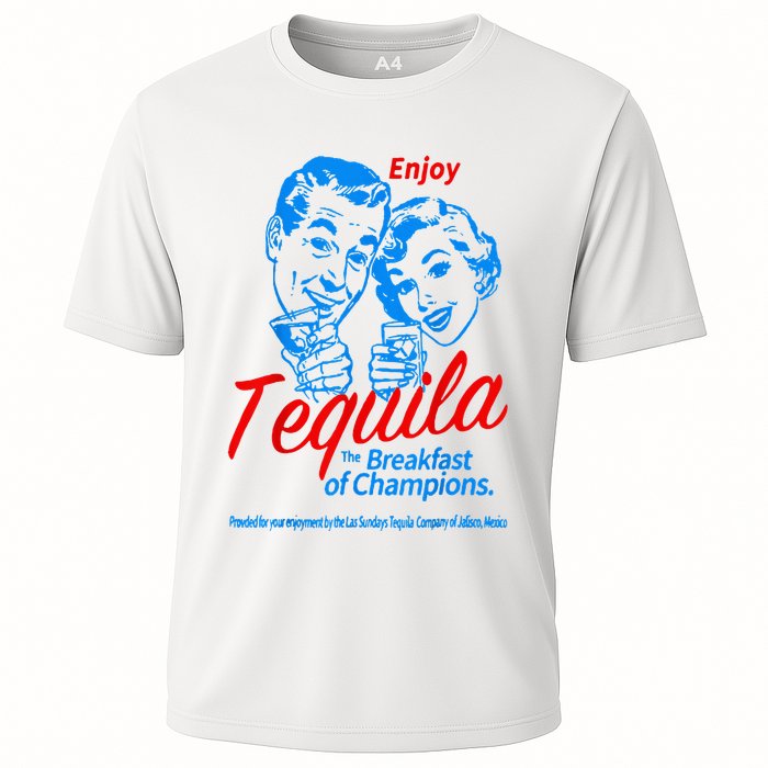 Enjoys Tequila The Breakfasts Of Championss Cooling Performance Crew T-Shirt