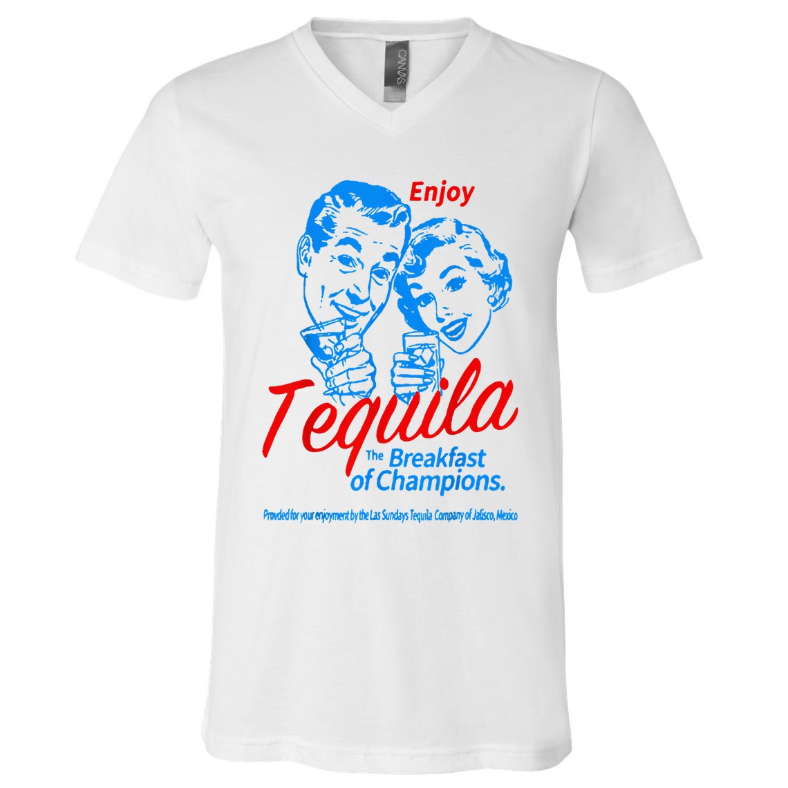 Enjoys Tequila The Breakfasts Of Championss V-Neck T-Shirt