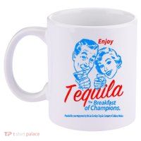 Enjoys Tequila The Breakfasts Of Championss 11oz C Handle Ceramic Mug