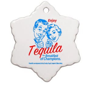 Enjoys Tequila The Breakfasts Of Championss Ceramic Star Ornament