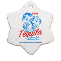 Enjoys Tequila The Breakfasts Of Championss Ceramic Star Ornament