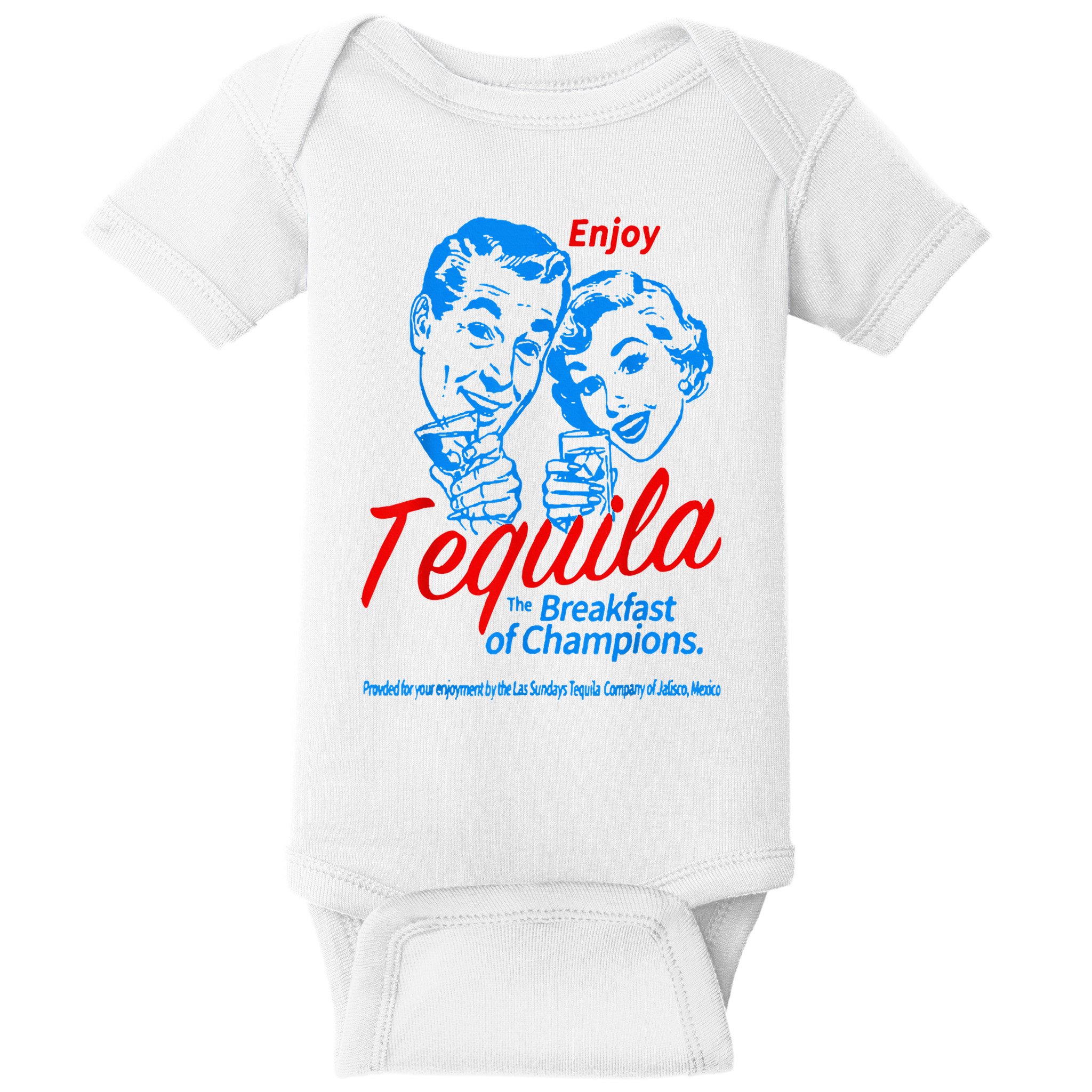 Enjoys Tequila The Breakfasts Of Championss Baby Bodysuit
