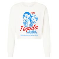 Enjoys Tequila The Breakfasts Of Championss Cropped Pullover Crew