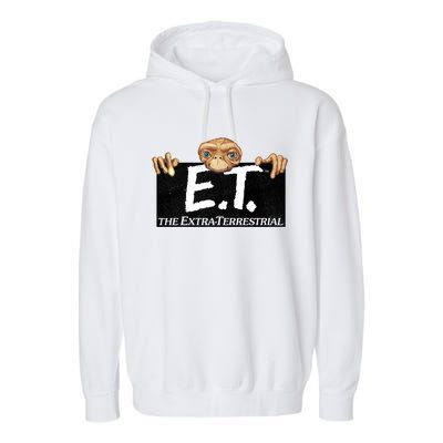 E T Terrestrial Hanging On A Movie Logo Gift Garment-Dyed Fleece Hoodie