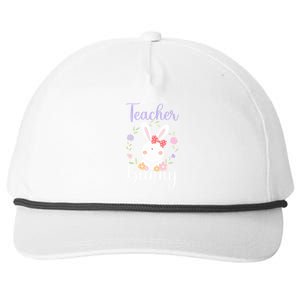 Easter Teachers Teacher Easter Day I'm The Teacher Bunny Cute Gift Snapback Five-Panel Rope Hat