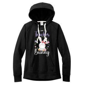 Easter Teachers Teacher Easter Day I'm The Teacher Bunny Cute Gift Women's Fleece Hoodie