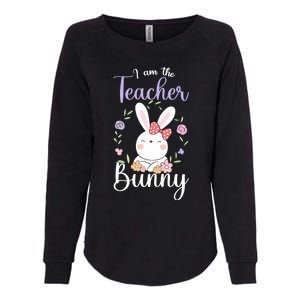 Easter Teachers Teacher Easter Day I'm The Teacher Bunny Cute Gift Womens California Wash Sweatshirt