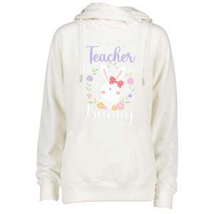 Easter Teachers Teacher Easter Day I'm The Teacher Bunny Cute Gift Womens Funnel Neck Pullover Hood