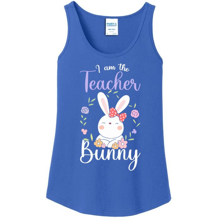 Easter Teachers Teacher Easter Day I'm The Teacher Bunny Cute Gift Ladies Essential Tank