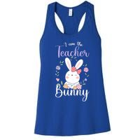 Easter Teachers Teacher Easter Day I'm The Teacher Bunny Cute Gift Women's Racerback Tank