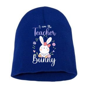 Easter Teachers Teacher Easter Day I'm The Teacher Bunny Cute Gift Short Acrylic Beanie