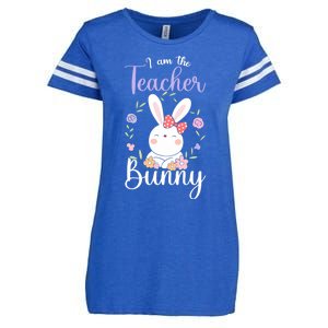 Easter Teachers Teacher Easter Day I'm The Teacher Bunny Cute Gift Enza Ladies Jersey Football T-Shirt