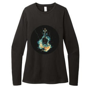 Electric Thunder Violin For Bold Sounds And Violins Lovers Womens CVC Long Sleeve Shirt