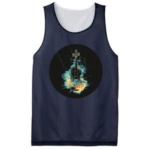 Electric Thunder Violin For Bold Sounds And Violins Lovers Mesh Reversible Basketball Jersey Tank