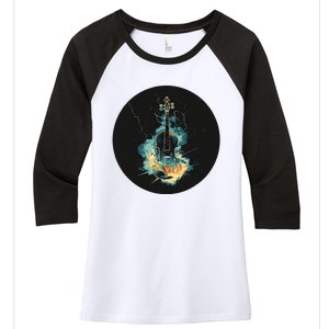 Electric Thunder Violin For Bold Sounds And Violins Lovers Women's Tri-Blend 3/4-Sleeve Raglan Shirt