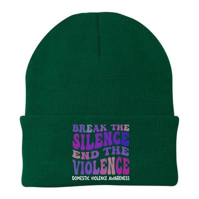 End The Violence Domestic Violence Awareness Groovy Knit Cap Winter Beanie