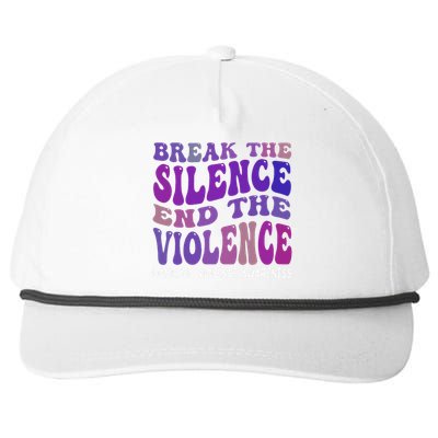 End The Violence Domestic Violence Awareness Groovy Snapback Five-Panel Rope Hat