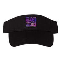 End The Violence Domestic Violence Awareness Groovy Valucap Bio-Washed Visor