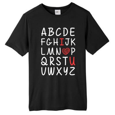 English Teacher Valentines Alphabet Abc I Love You Gift Tall Fusion ChromaSoft Performance T-Shirt