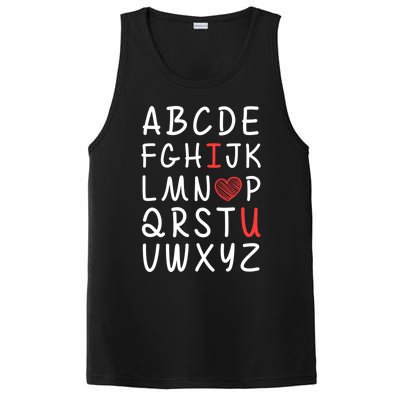 English Teacher Valentines Alphabet Abc I Love You Gift PosiCharge Competitor Tank