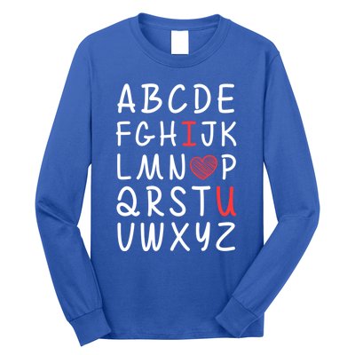 English Teacher Valentines Alphabet Abc I Love You Gift Long Sleeve Shirt