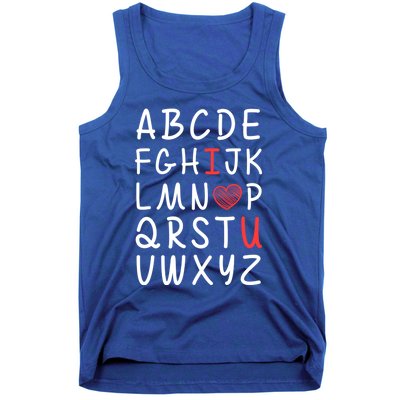 English Teacher Valentines Alphabet Abc I Love You Gift Tank Top