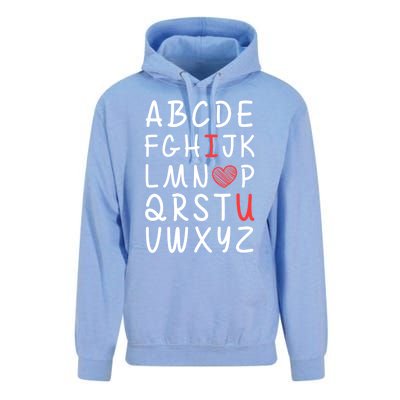 English Teacher Valentines Alphabet Abc I Love You Gift Unisex Surf Hoodie