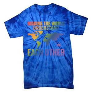 Esl Teacher Virtual Tutor English Language Teachers Gift Tie-Dye T-Shirt