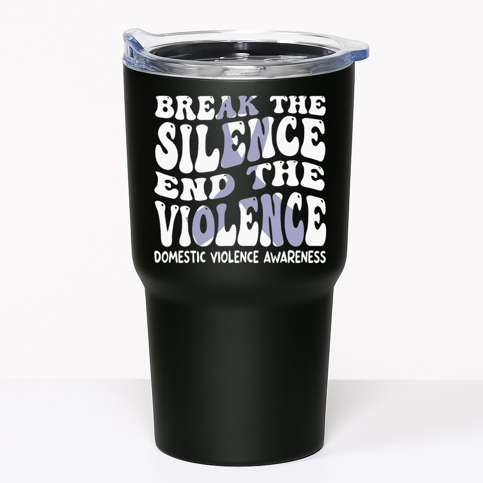End The Violence Domestic Violence Awareness Groovy Tumbler