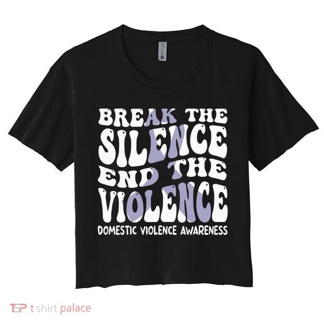 End The Violence Domestic Violence Awareness Groovy Crop Top