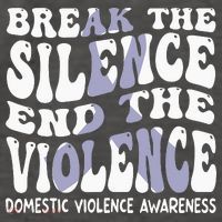 End The Violence Domestic Violence Awareness Groovy Vector Backpack
