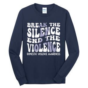 End The Violence Domestic Violence Awareness Groovy Tall Long Sleeve T-Shirt