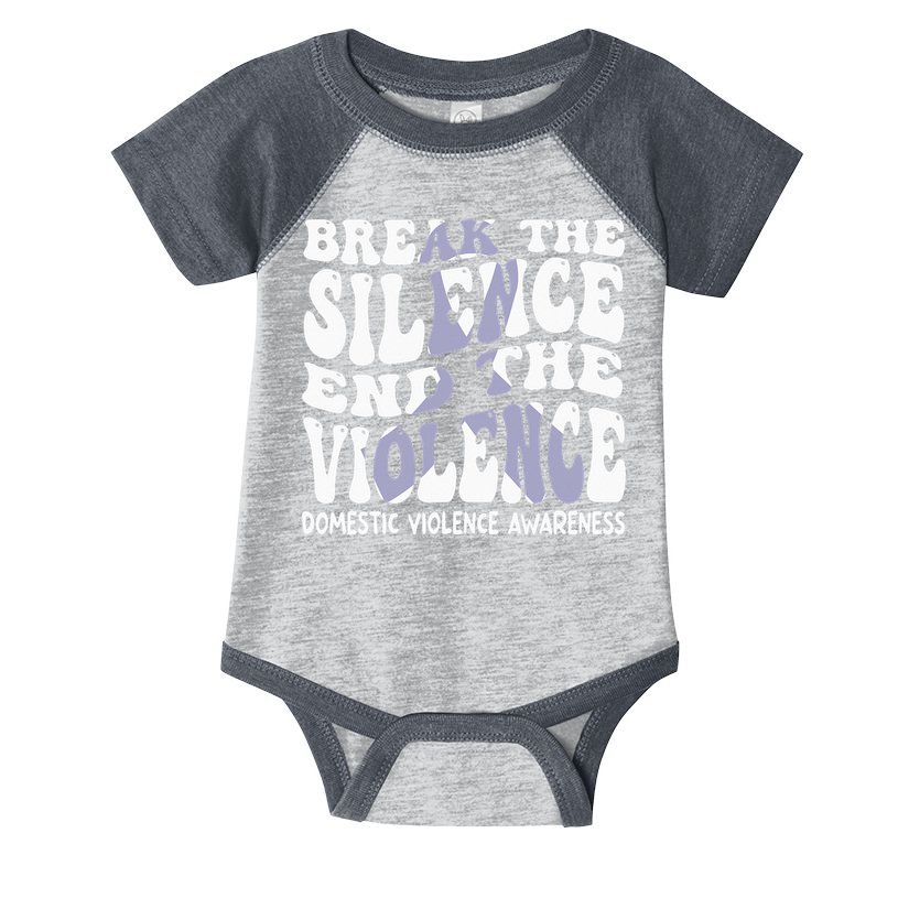 End The Violence Domestic Violence Awareness Groovy Infant Baby Jersey Bodysuit