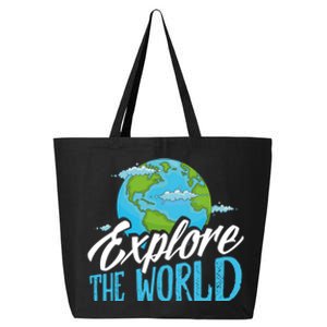 Explore The World Bucket List Goals 7 Continents Exploration Gift 25L Jumbo Tote