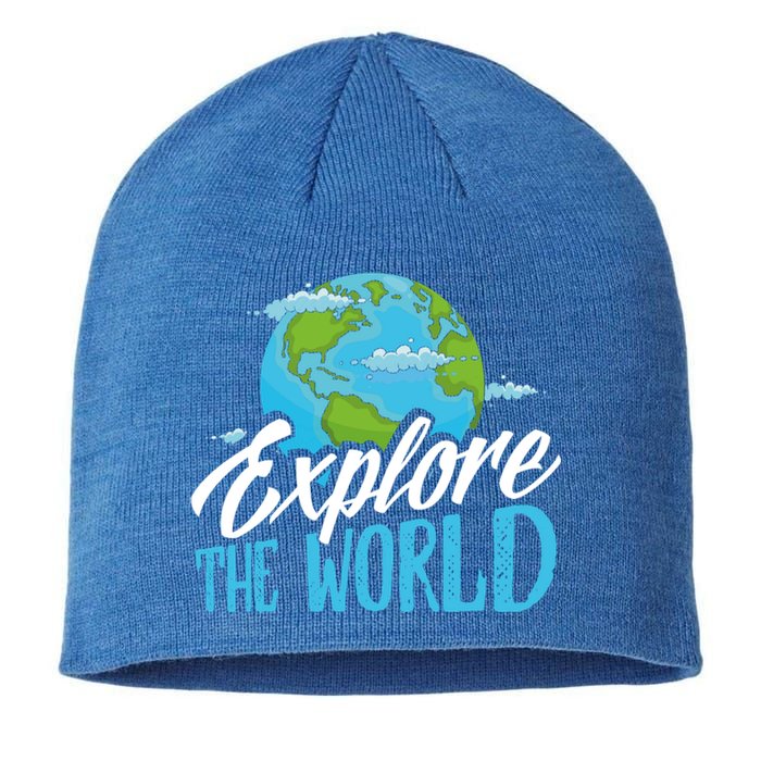 Explore The World Bucket List Goals 7 Continents Exploration Gift Sustainable Beanie