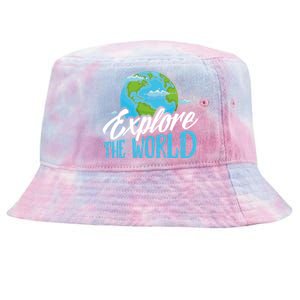 Explore The World Bucket List Goals 7 Continents Exploration Gift Tie-Dyed Bucket Hat