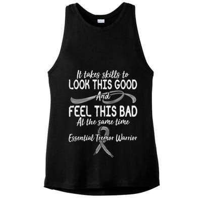 Essential Tremor Warrior It Takes Skills To Look This Good And Feel This Bad Ladies PosiCharge Tri-Blend Wicking Tank