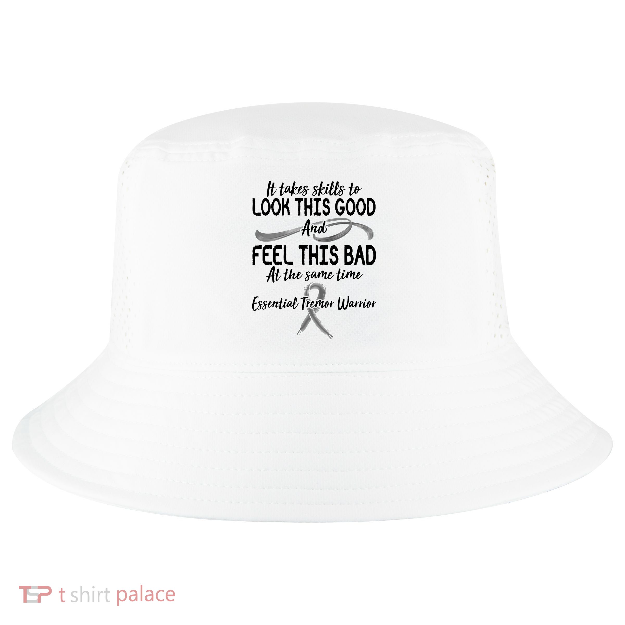 Essential Tremor Warrior It Takes Skills To Look This Good And Feel This Bad Cool Comfort Performance Bucket Hat