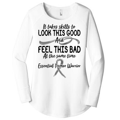 Essential Tremor Warrior It Takes Skills To Look This Good And Feel This Bad Women's Perfect Tri Tunic Long Sleeve Shirt