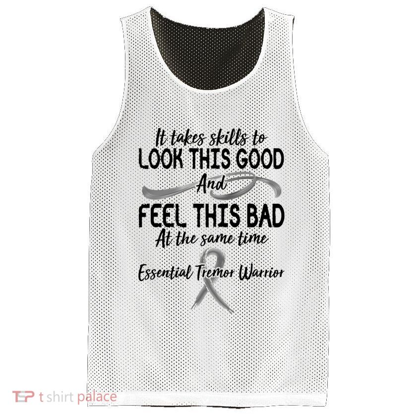 Essential Tremor Warrior It Takes Skills To Look This Good And Feel This Bad Mesh Reversible Basketball Jersey Tank